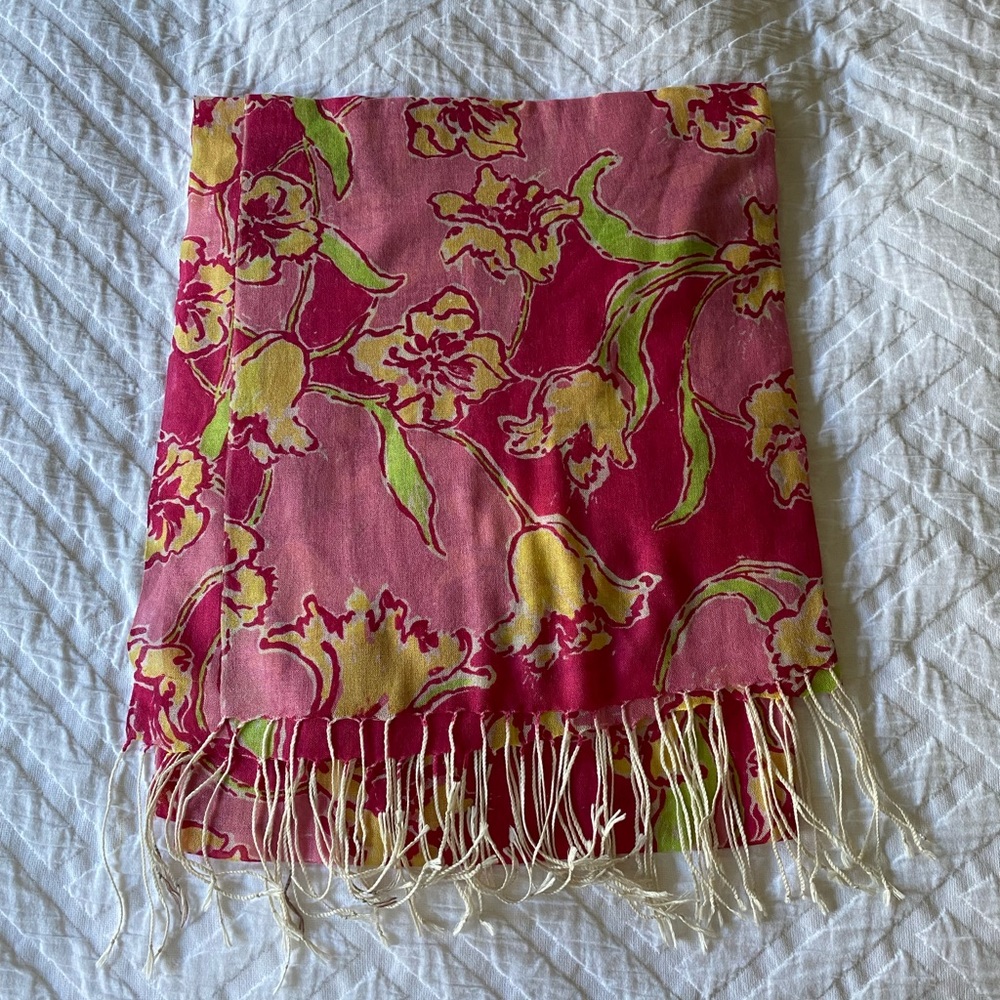 Lilly Pulitzer silk cashmere Murfee scarf